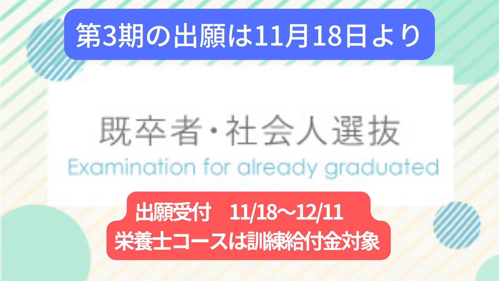 既卒者・社会人選抜